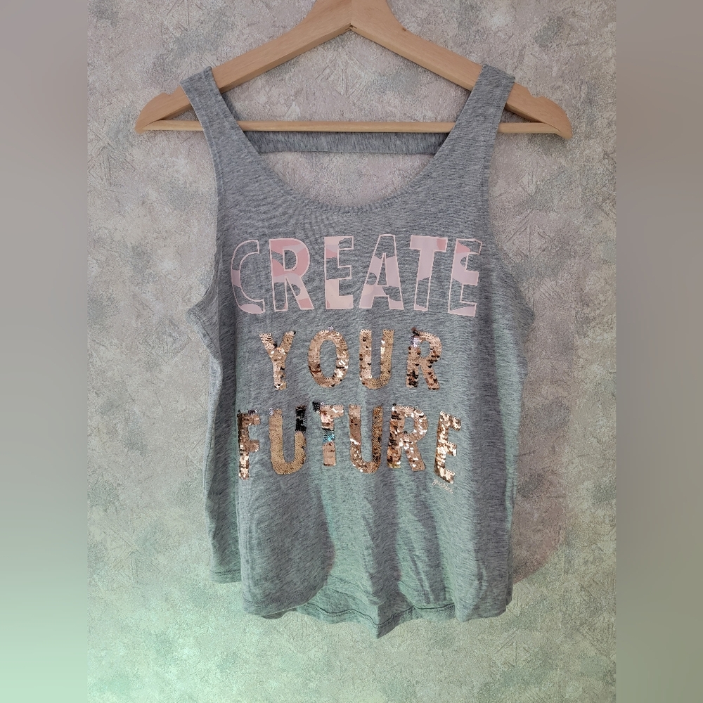 Justice Girls Active Grey Tank
